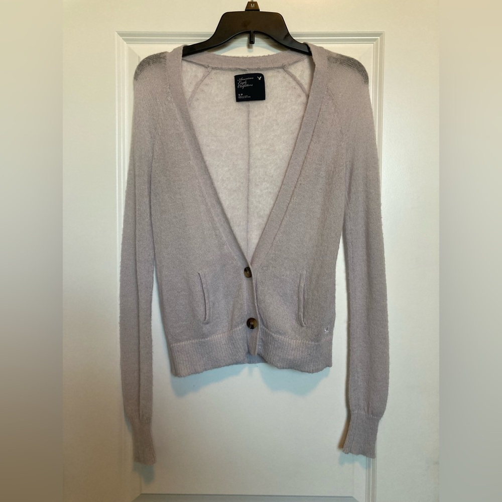 American Eagle Outfitters Light Purple Cardigan